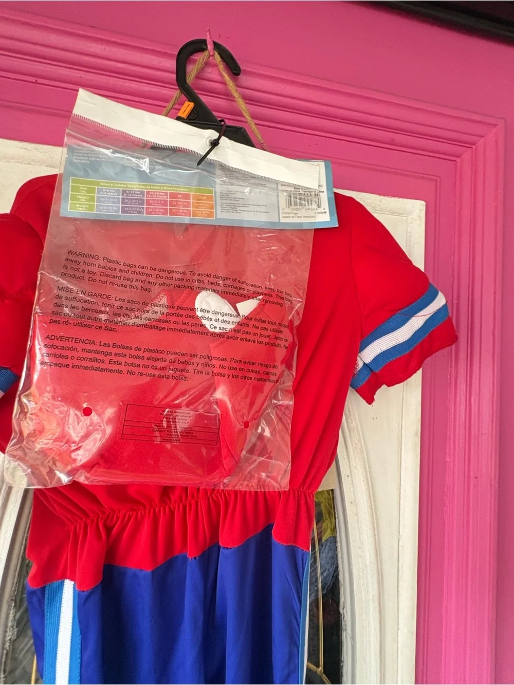 Disguise Toddler Football Player Costume - Red & Blue
